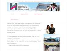 Tablet Screenshot of holzbau-hillebrand.de
